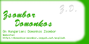 zsombor domonkos business card